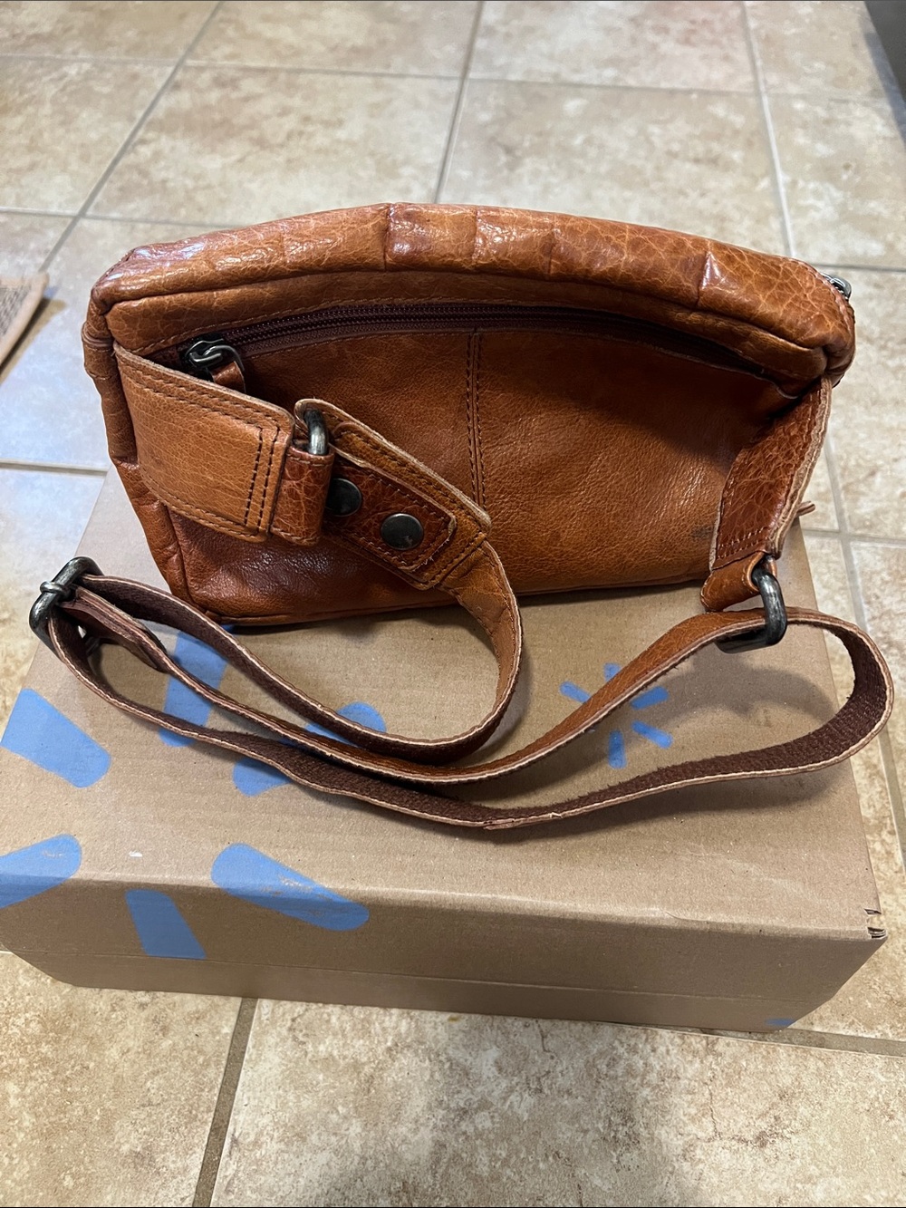 Spikes&Sparrow Brown Leather Belt Bag Men's/Unisex Crossbody Pouch - Picture 2 of 10